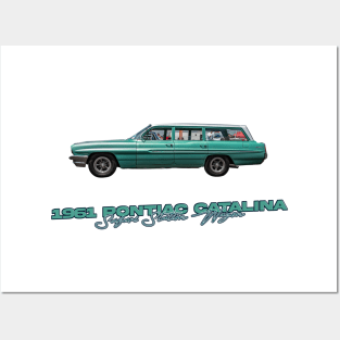 1961 Pontiac Catalina Safari Station Wagon Posters and Art